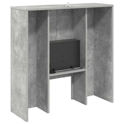 Electric Fireplace Concrete 75 x 24.5 x 75 cm Engineered wood