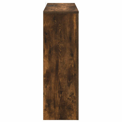 Electric Fireplace Smoked Oak 75 x 24.5 x 75 cm Engineered wood
