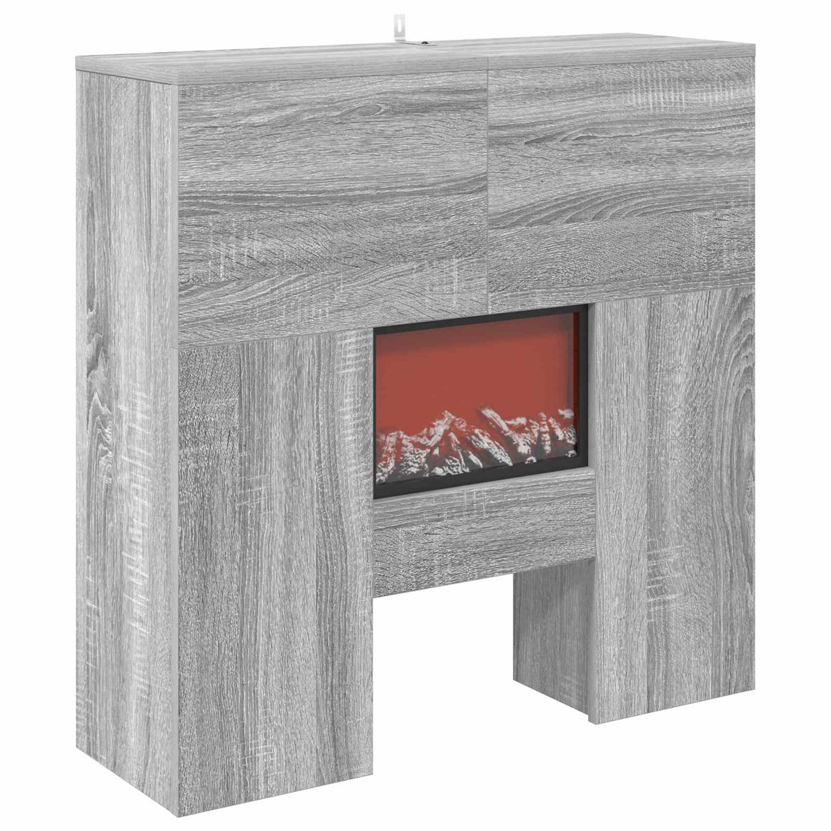Electric Fireplace Grey Sonoma 75 x 24.5 x 75 cm
