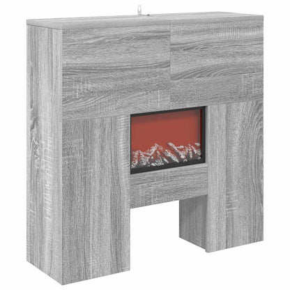 Electric Fireplace Grey Sonoma 75 x 24.5 x 75 cm