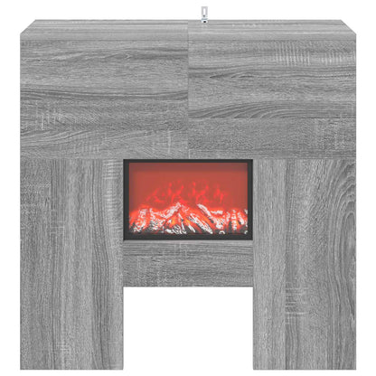 Electric Fireplace Grey Sonoma 75 x 24.5 x 75 cm