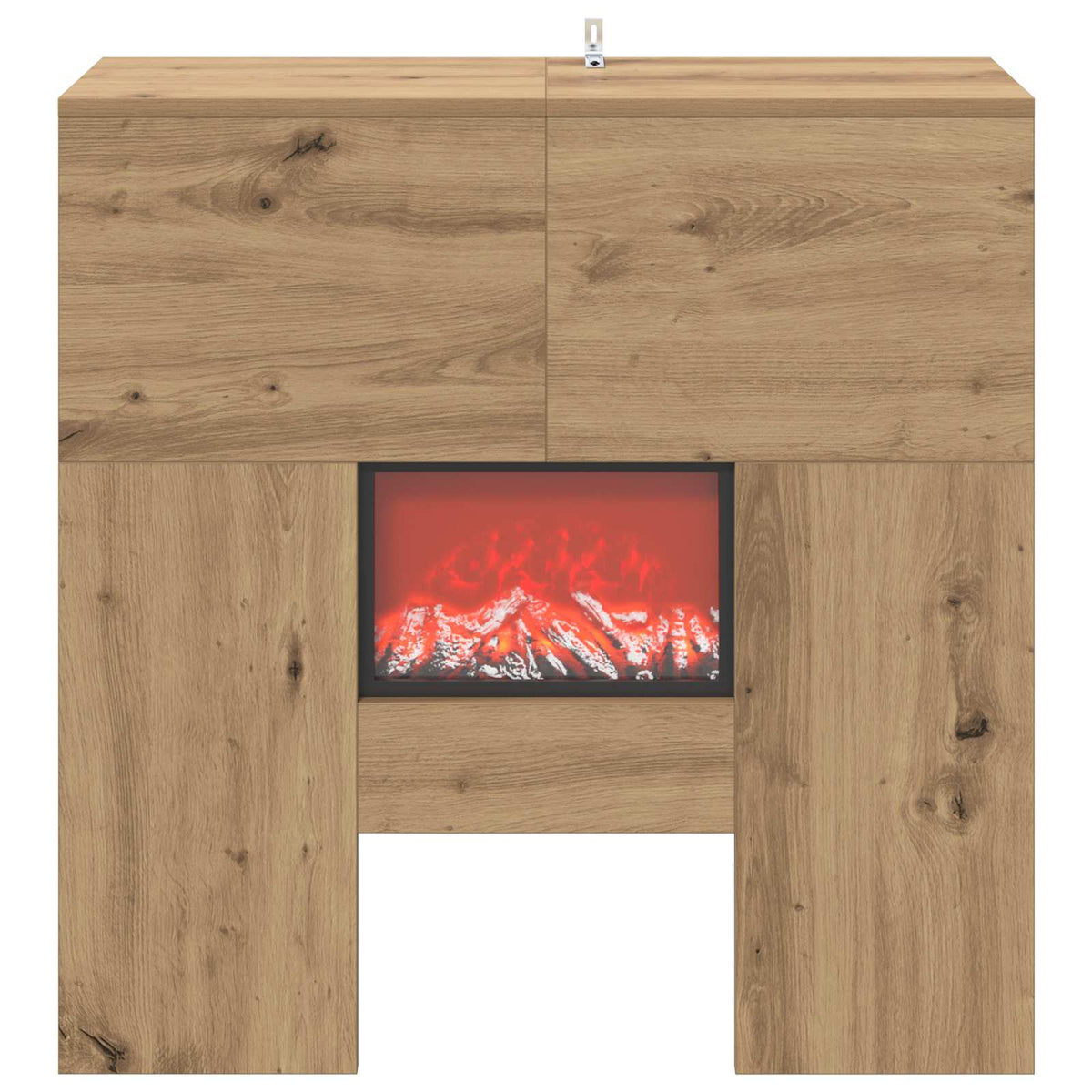 Electric Fireplace Artisan Oak 75 x 24.5 x 75 cm