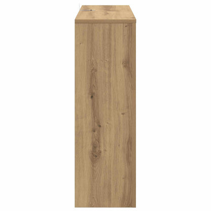 Electric Fireplace Artisan Oak 75 x 24.5 x 75 cm