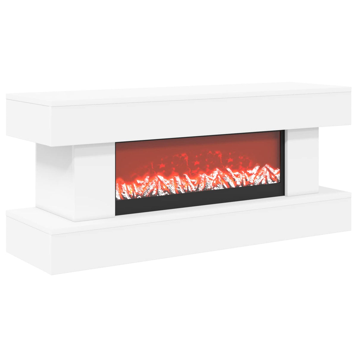 Electric Fireplace White 100 x 30 x 44 cm Engineered wood