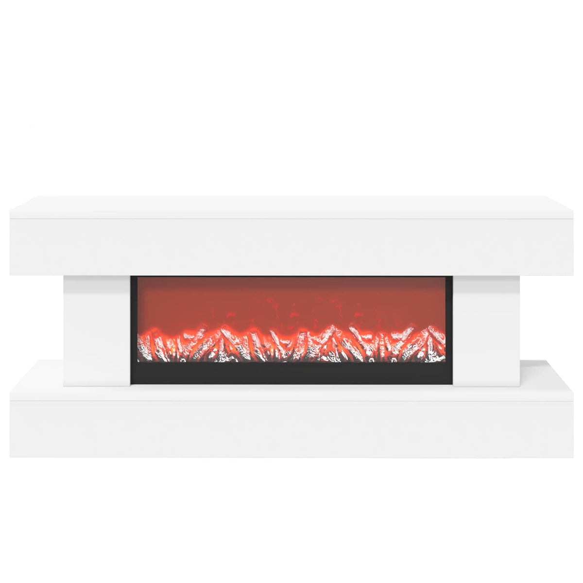 Electric Fireplace White 100 x 30 x 44 cm Engineered wood