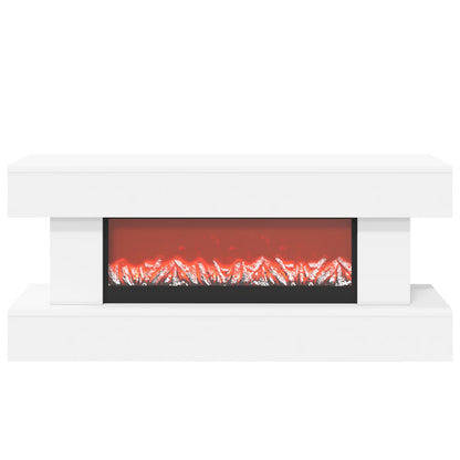 Electric Fireplace White 100 x 30 x 44 cm Engineered wood
