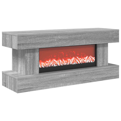 Electric Fireplace Grey Sonoma 100 x 30 x 44 cm Engineered wood