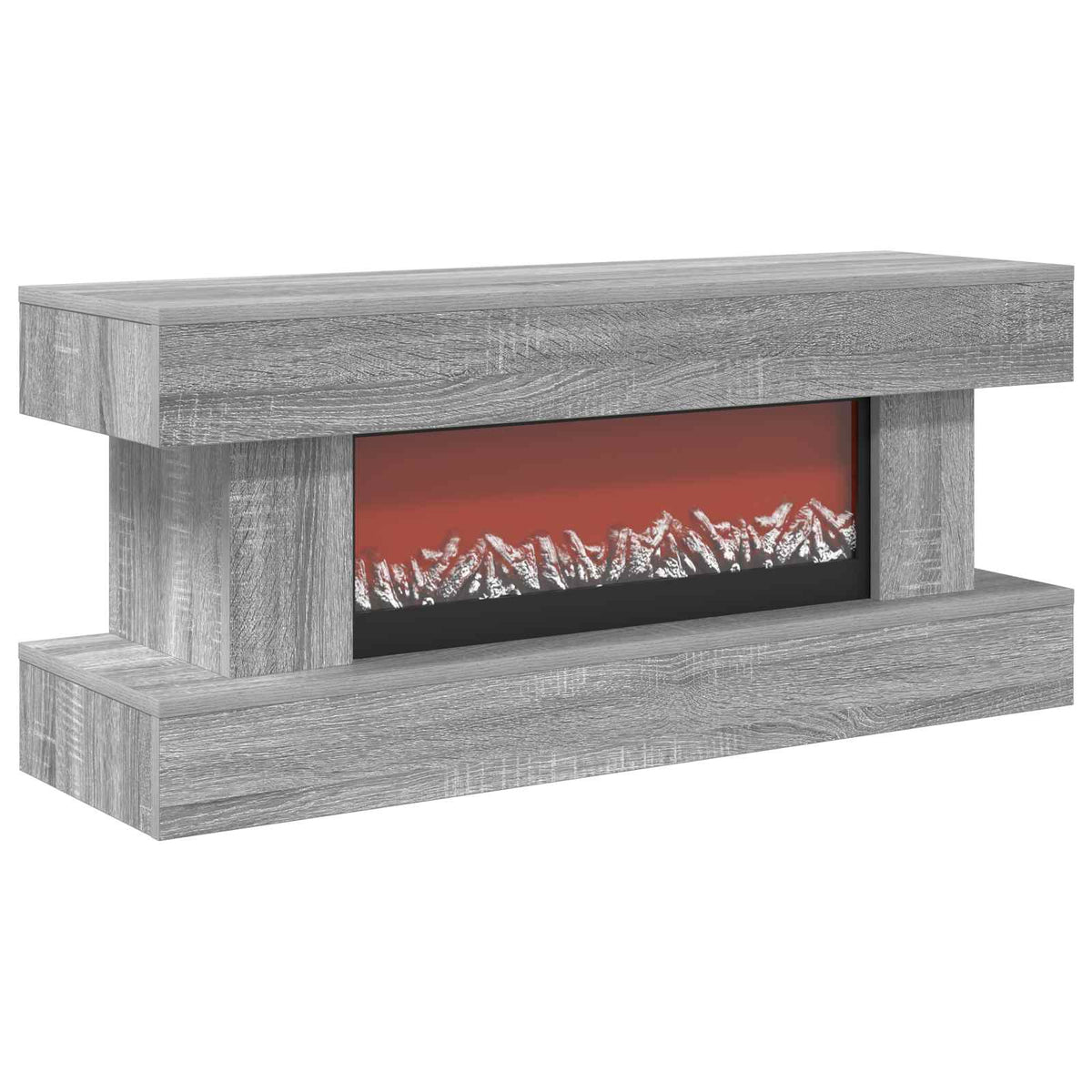 Electric Fireplace Grey Sonoma 100 x 30 x 44 cm Engineered wood