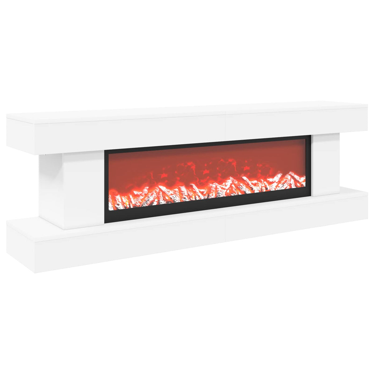 Electric Fireplace White 150 x 30 x 50 cm Engineered wood