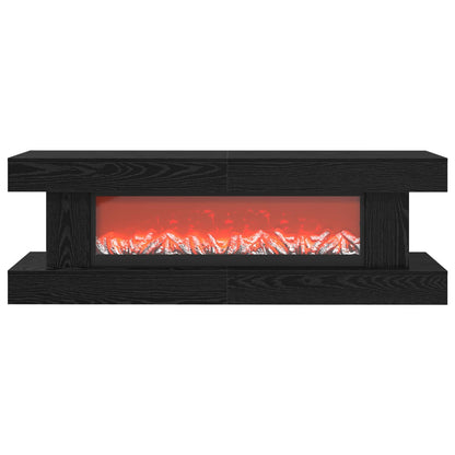 Electric Fireplace Black Oak 150 x 30 x 50 cm Engineered wood