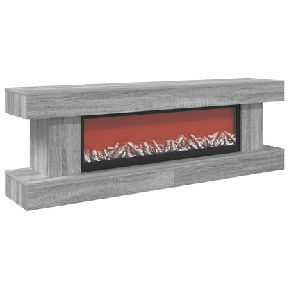 Electric Fireplace Grey Sonoma 150 x 30 x 50 cm Engineered wood