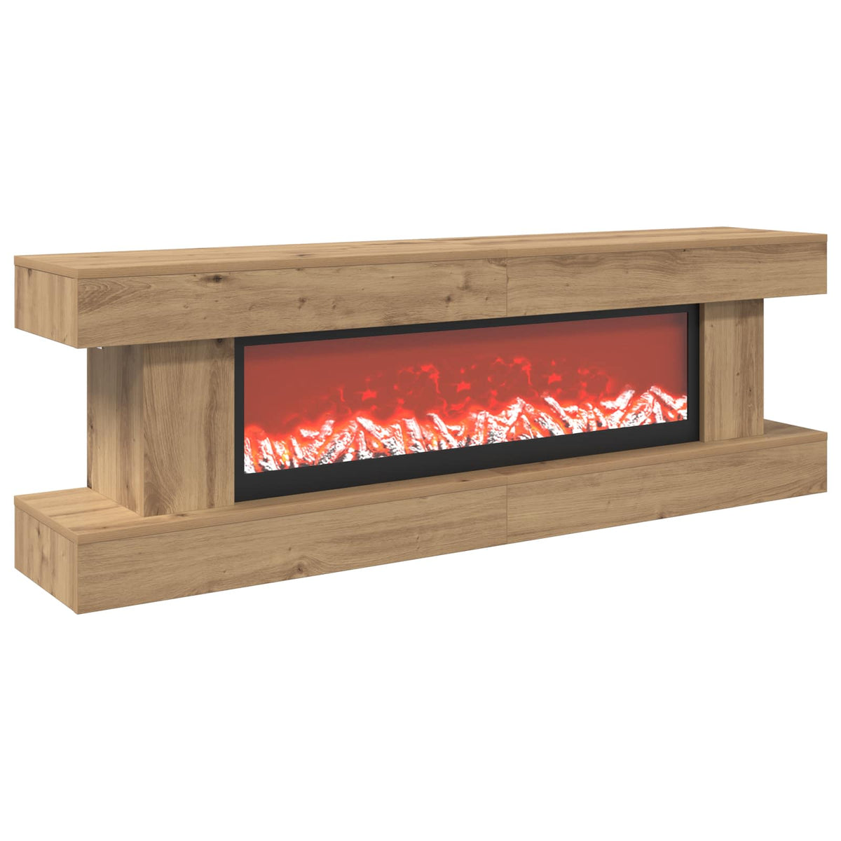 Electric Fireplace Artisan Oak 150 x 30 x 50 cm Engineered wood