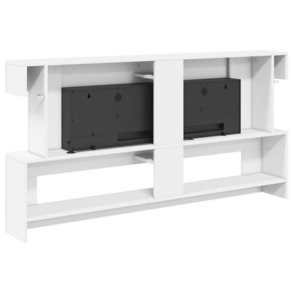Electric Fireplace White 150 x 21 x 77 cm Engineered wood