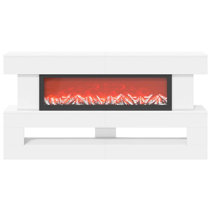 Electric Fireplace White 150 x 21 x 77 cm Engineered wood