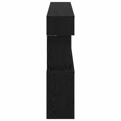 Electric Fireplace Black Oak 150 x 21 x 77 cm Engineered wood