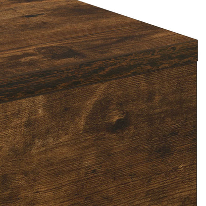 Electric Fireplace Smoked Oak 150 x 21 x 77 cm Engineered wood
