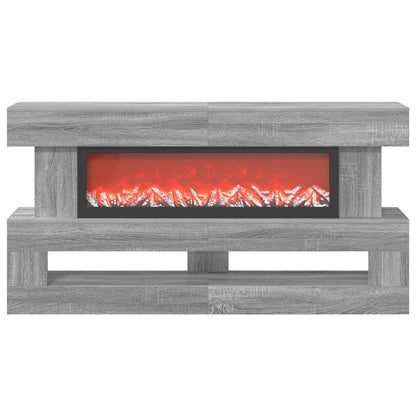 Electric Fireplace Grey Sonoma 150 x 21 x 77 cm Engineered wood