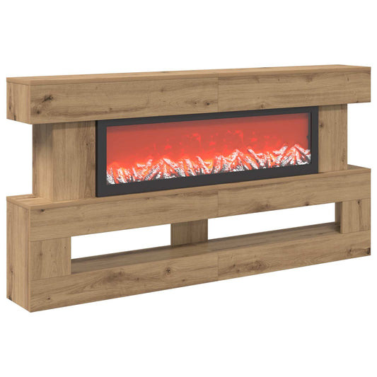 Electric Fireplace Artisan Oak 150 x 21 x 77 cm Engineered wood