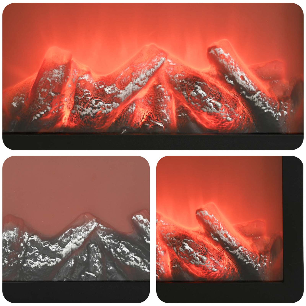 Electric Fireplace White 100 x 37 x 45.5 cm Engineered wood