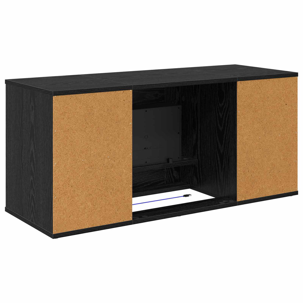 Electric Fireplace Black Oak 100 x 37 x 45.5 cm Engineered wood