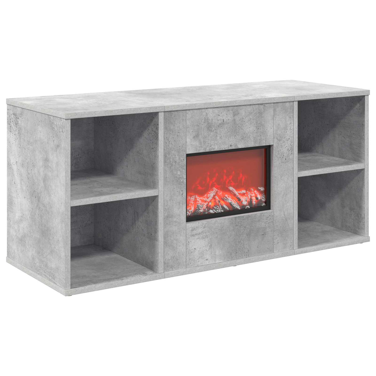 Electric Fireplace Concrete 100 x 37 x 45.5 cm Engineered wood