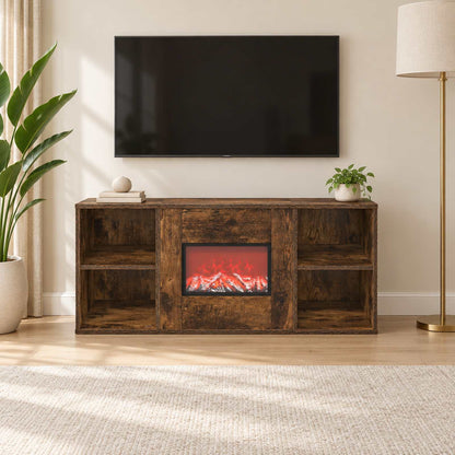 Electric Fireplace Smoked Oak 100 x 37 x 45.5 cm