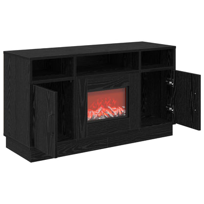 Electric Fireplace Black Oak 100 x 33 x 55 cm Engineered wood