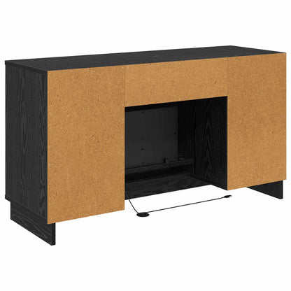Electric Fireplace Black Oak 100 x 33 x 55 cm Engineered wood