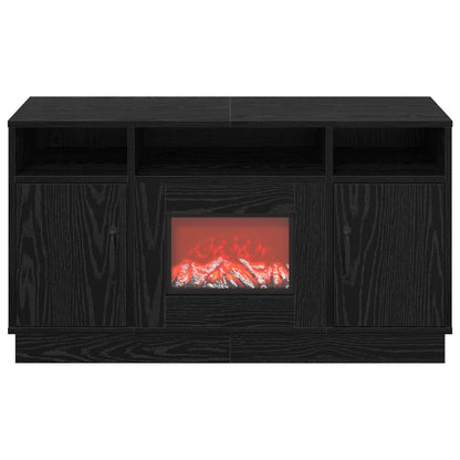 Electric Fireplace Black Oak 100 x 33 x 55 cm Engineered wood
