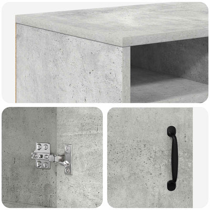 Electric Fireplace Concrete 100 x 33 x 55 cm Engineered wood