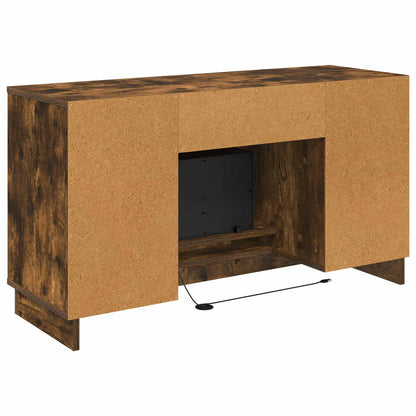 Electric Fireplace Smoked Oak 100 x 33 x 55 cm Engineered wood