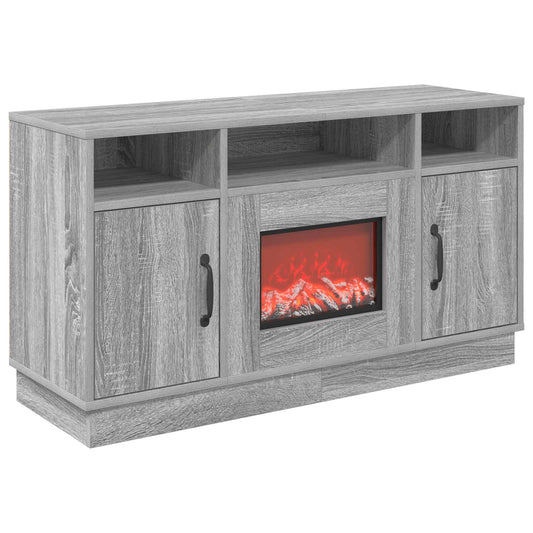 Electric Fireplace Grey Sonoma 100 x 33 x 55 cm Engineered wood