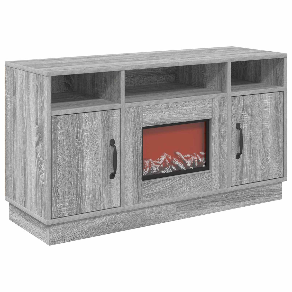 Electric Fireplace Grey Sonoma 100 x 33 x 55 cm Engineered wood