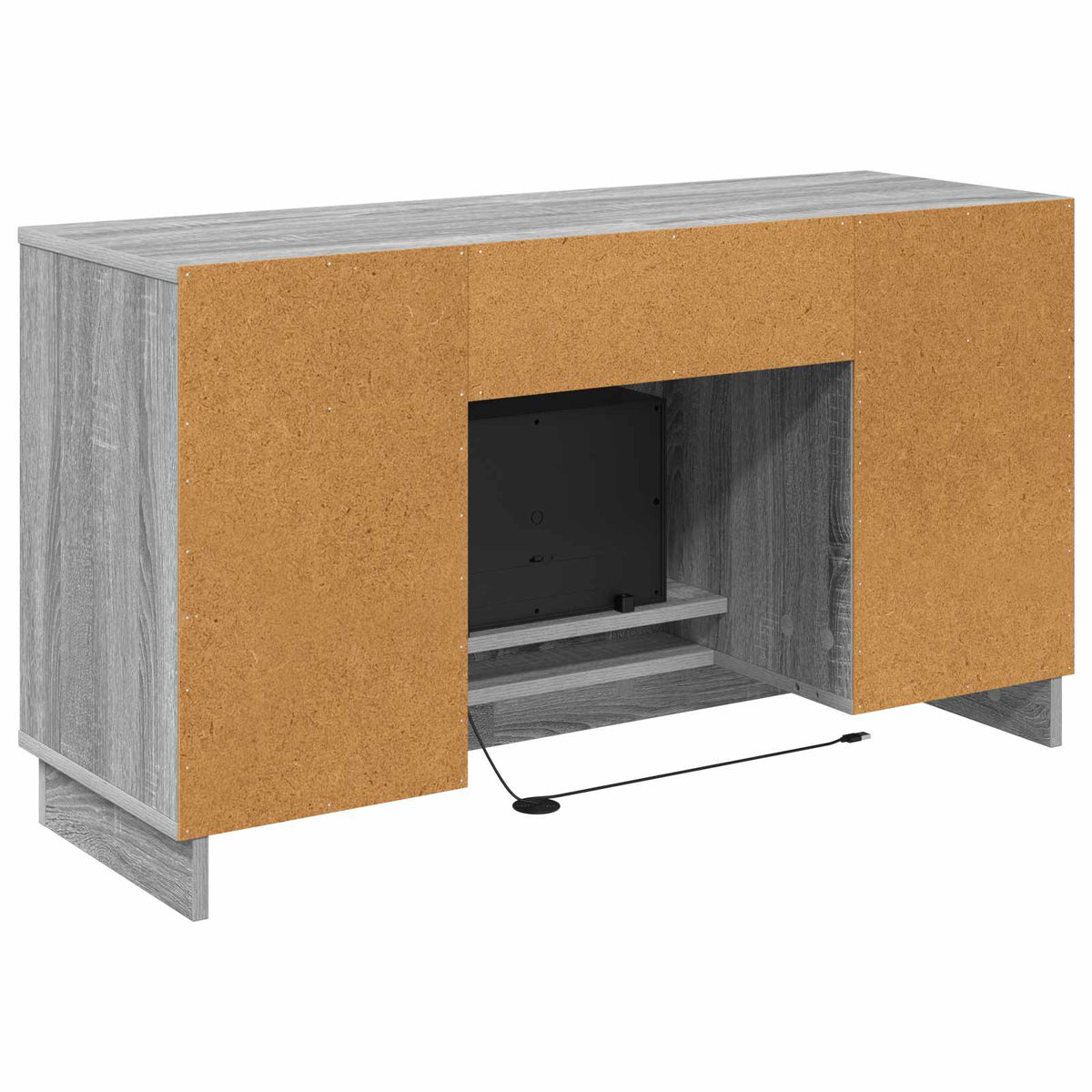 Electric Fireplace Grey Sonoma 100 x 33 x 55 cm Engineered wood