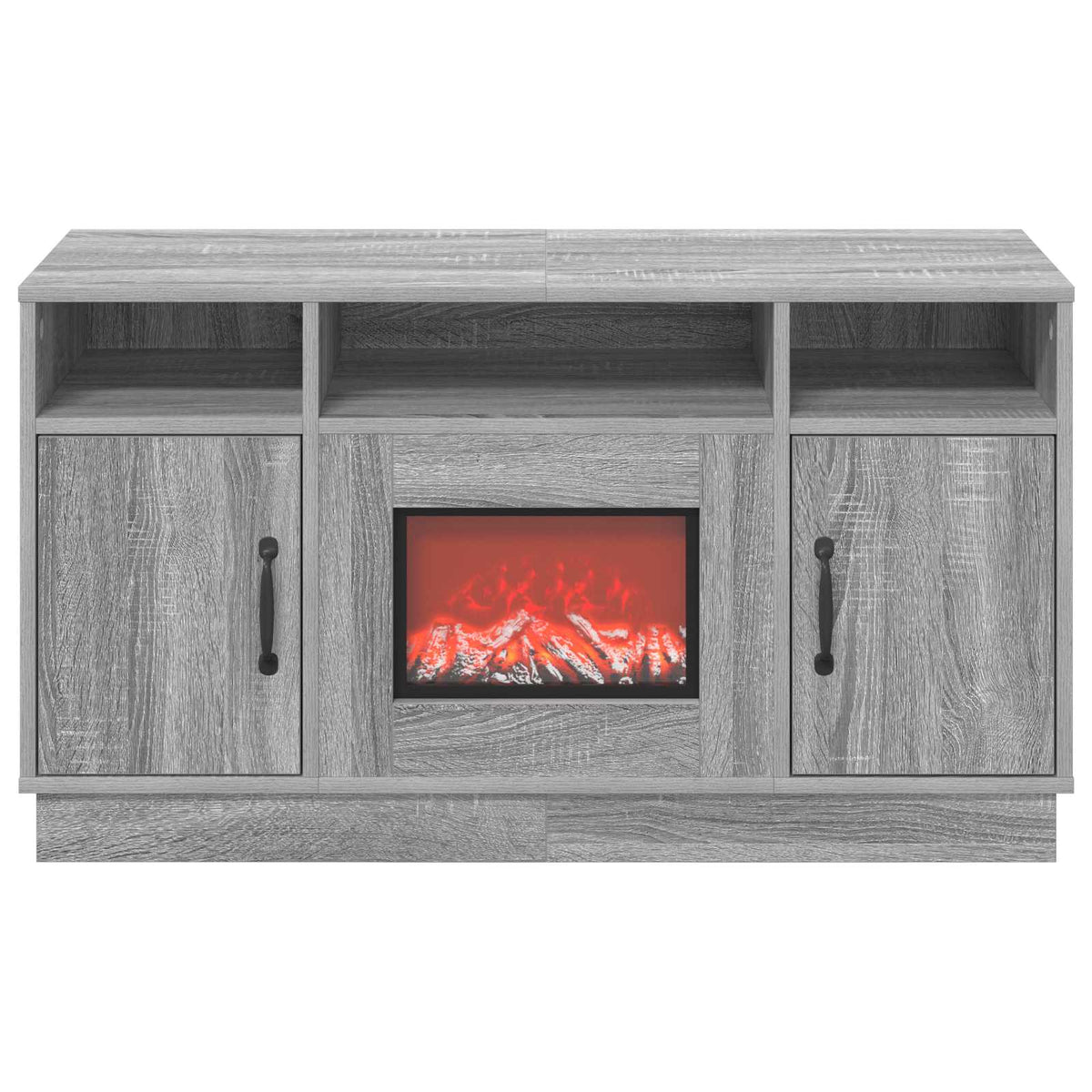 Electric Fireplace Grey Sonoma 100 x 33 x 55 cm Engineered wood