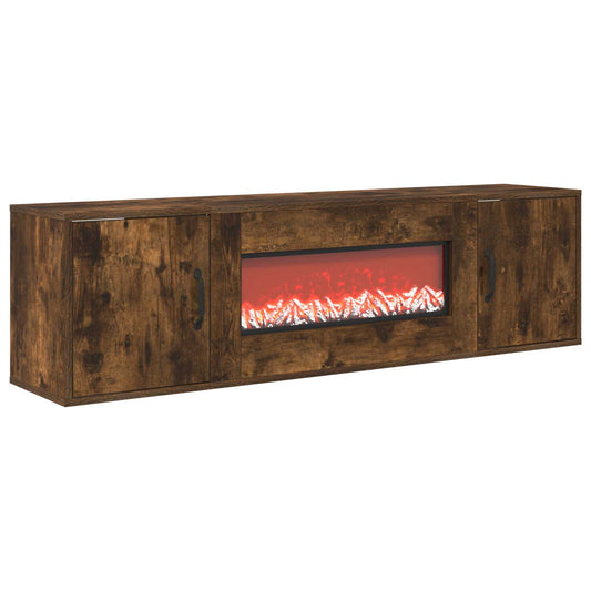 Electric Fireplace Smoked Oak 140.5 x 30 x 39 cm
