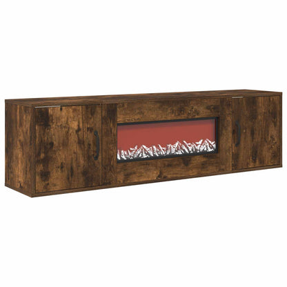 Electric Fireplace Smoked Oak 140.5 x 30 x 39 cm