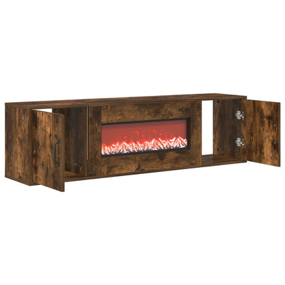 Electric Fireplace Smoked Oak 140.5 x 30 x 39 cm