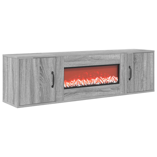 Electric Fireplace Grey Sonoma 140.5 x 30 x 39 cm