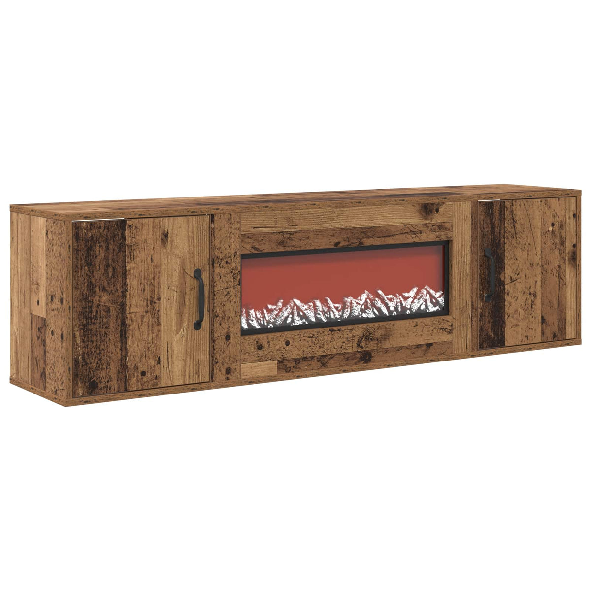 Electric Fireplace Old Wood 140.5 x 30 x 39 cm Engineered wood