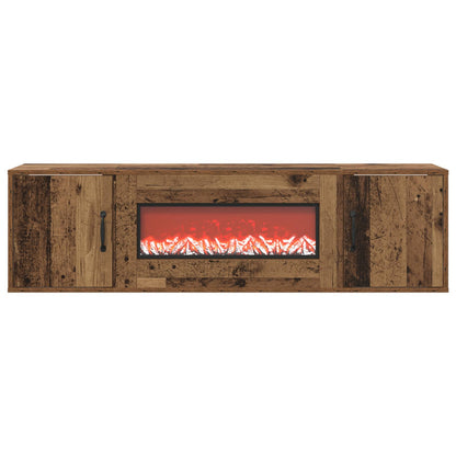 Electric Fireplace Old Wood 140.5 x 30 x 39 cm Engineered wood