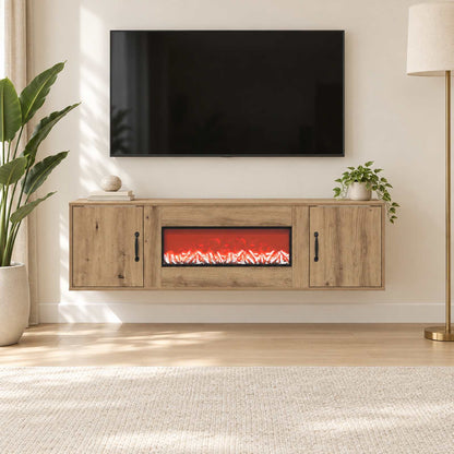 Electric Fireplace Artisan Oak 140.5 x 30 x 39 cm