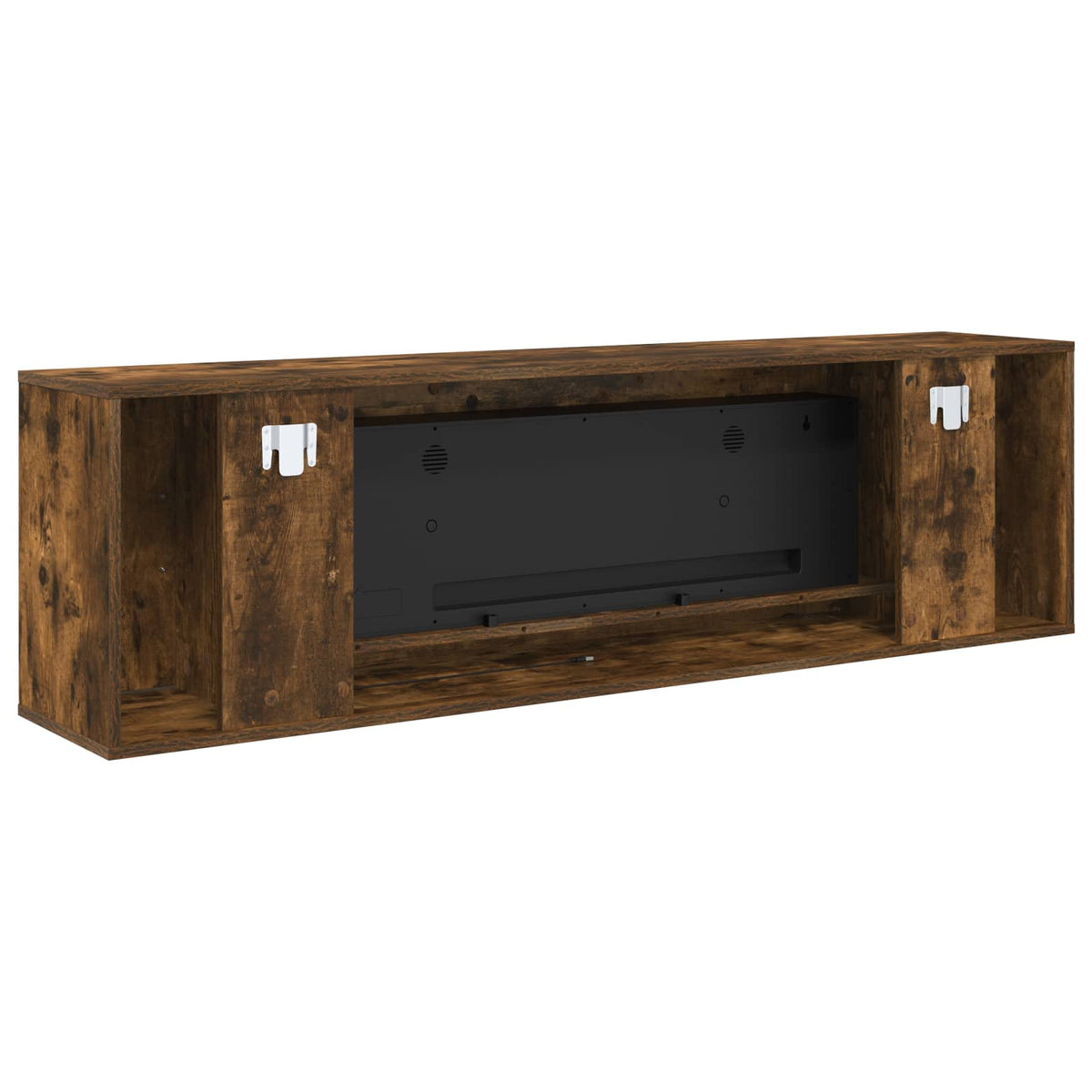 Electric Fireplace Smoked Oak 155 x 30 x 44 cm Engineered wood