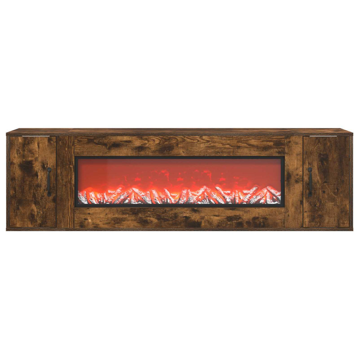 Electric Fireplace Smoked Oak 155 x 30 x 44 cm Engineered wood