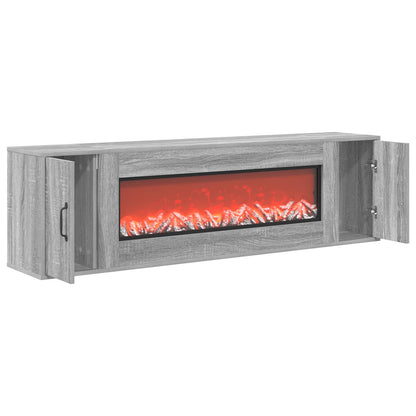 Electric Fireplace Grey Sonoma 155 x 30 x 44 cm Engineered wood