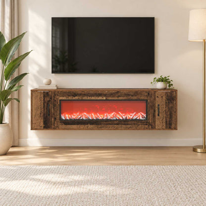 Electric Fireplace Old Wood 155 x 30 x 44 cm Engineered wood
