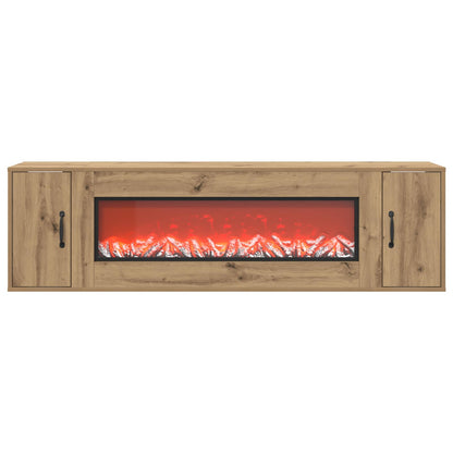 Electric Fireplace Artisan Oak 155 x 30 x 44 cm Engineered wood