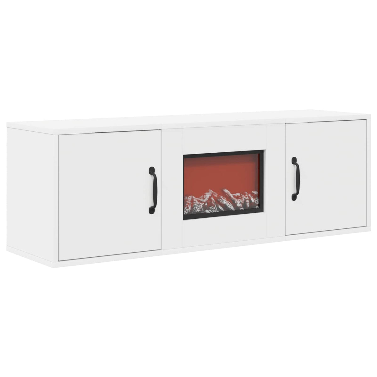 Electric Fireplace White 110 x 30 x 36.5 cm Engineered wood