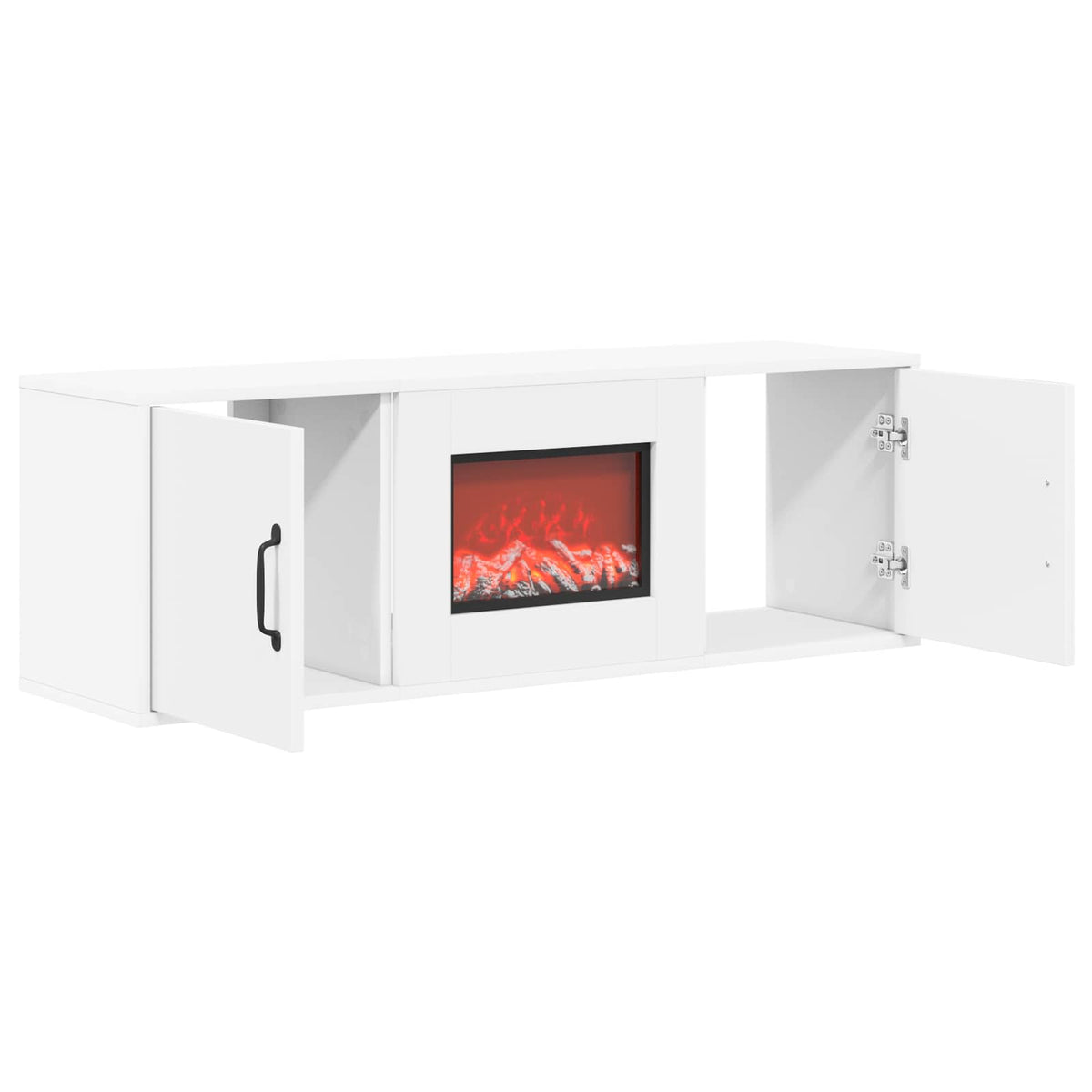 Electric Fireplace White 110 x 30 x 36.5 cm Engineered wood