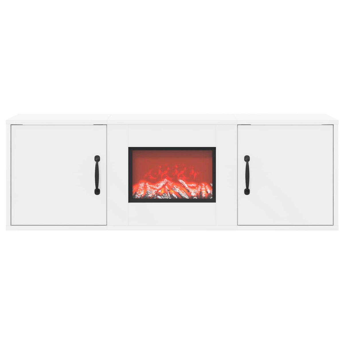 Electric Fireplace White 110 x 30 x 36.5 cm Engineered wood